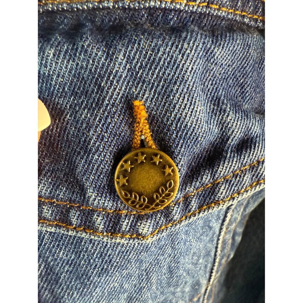 Vintage COBRA Denim Jacket Mens L Certified Blue Jean Button‎ Front Trucker - Picture 5 of 8